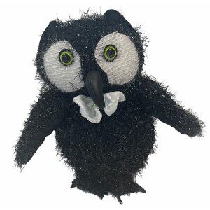 Kids of America Corp Stuffed Plush Owl Penguin Black Sparkle Halloween